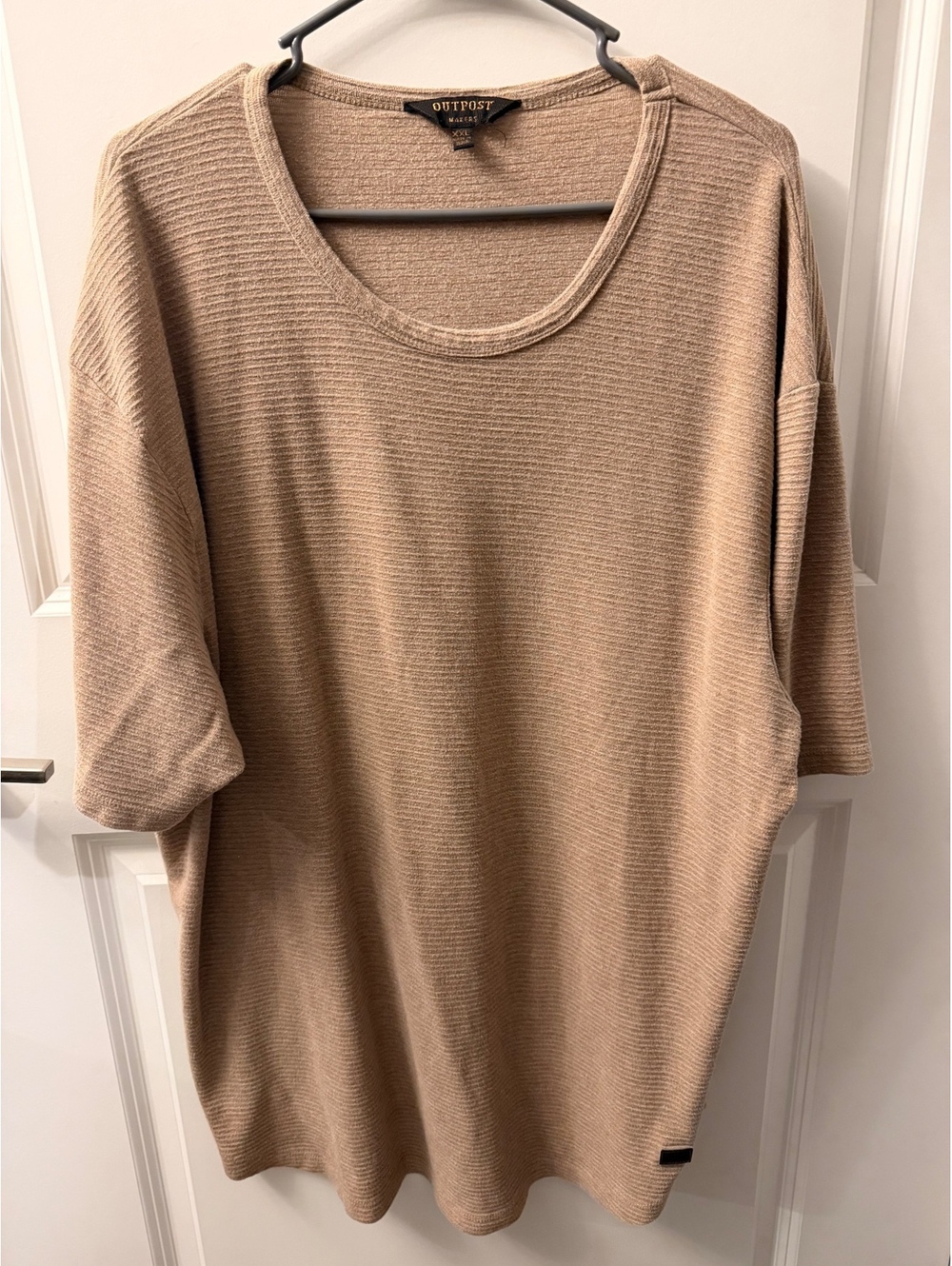 Outpost Makers Men’s Tan Textured Short Sleeve Knit Tee XXL